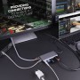 Lindy 43323 replicatore di porte e docking station per notebook Cablato USB 3.2 Gen 1 (3.1 Gen 1) Type-C Nero, Grigio (43323)
