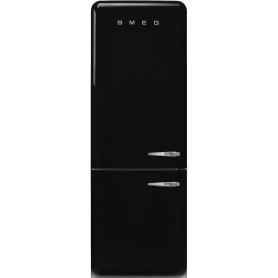 SMEG FAB38LBL6 Frigorifero-congelatore da incasso, design anni '50, Nero, Cerniera a sinistra