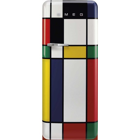 SMEG FAB28RDMC6 Frigorifero con scomparto congelatore, design anni '50, multicolore, cerniera a destra