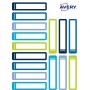 Avery RESMI30G-UK etichetta autoadesiva Rettangolo con angoli arrotondati Permanente Blu, Verde 30 pz (RESMI30G-UK)