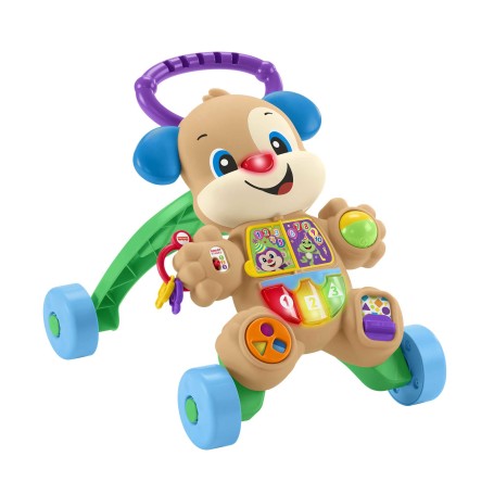 Fisher-Price Cagnolino Primi Passi - Ridi & Impara, Edizione multilingue, giocattolo musicale per camminare Giocattolo  (HHX15A)