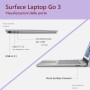 Microsoft Surface Laptop Go 3 (12,45" Intel Core i5, 16 GB RAM, 256 GB SSD - Platino, Windows 11) (XKQ-00025)