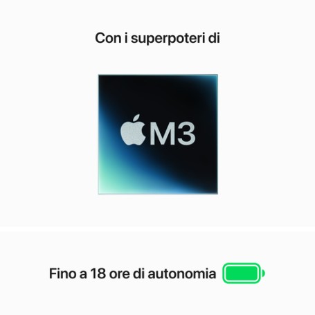 Apple MacBook Air 15'' M3 chip con core 8 CPU e core 10 GPU, 8GB, 512GB SSD Galassia (MRYT3T/A)