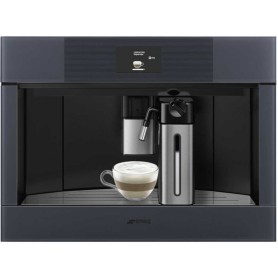SMEG CMS4104G Macchina da caffè completamente automatica, design Linea, Grigio Nettuno, touch control