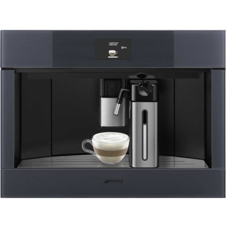 SMEG CMS4104G Macchina da caffè completamente automatica, design Linea, Grigio Nettuno, touch control