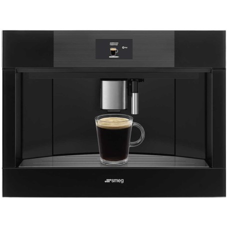 SMEG CMS4104B3 Macchina da caffè completamente automatica, design Linea, nero, nicchia 60 x 45 cm