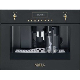 SMEG CMS8451A Macchina da caffè completamente automatica, linea Cortina, antracite, manopola di comando, nicchia 60 x 45 cm