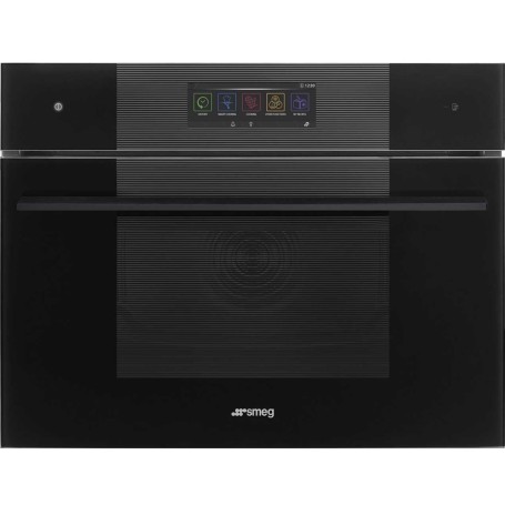 SMEG SO4106WAPB3 Forno con funzione microonde e vapore, design Linea, nero, touch control, nicchia 60 x 45 cm