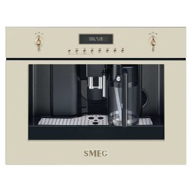 SMEG CMS8451P Macchina da caffè completamente automatica, linea Cortina, crema, manopola di controllo, nicchia 60 x 45 cm