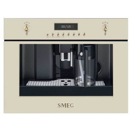 SMEG CMS8451P Macchina da caffè completamente automatica, linea Cortina, crema, manopola di controllo, nicchia 60 x 45 cm