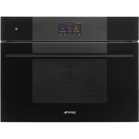SMEG SO4104M2PB3 Forno con microonde, design Linea, nero, touch control, nicchia 60 x 45 cm