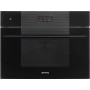 SMEG SO4104M2PB3 Forno con microonde, design Linea, nero, touch control, nicchia 60 x 45 cm