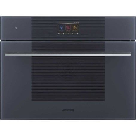 SMEG SO4104M2PG Forno con microonde, Linea design, Grigio Nettuno, touch control, nicchia 60 x 45 cm