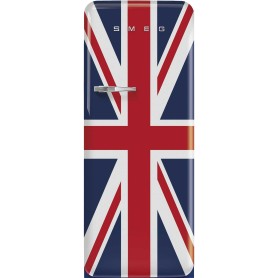 SMEG FAB28RDUJ6 Frigorifero da incasso con congelatore, design anni '50, Union Jack, cerniera a destra