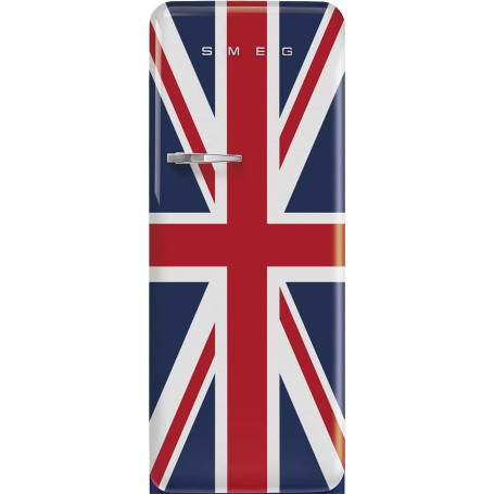SMEG FAB28RDUJ6 Frigorifero da incasso con congelatore, design anni '50, Union Jack, cerniera a destra