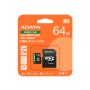 ADATA microSD   64GB Speed Plus UHS-I U3 + Adapter (UD64GUI3V30A2SP-RA1)