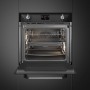 SMEG SOP6902S2PN Forno con funzione vapore, linea Victoria, nero, manopola comandi, nicchia 60 x 60 cm