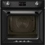 SMEG SOP6902S2PN Forno con funzione vapore, linea Victoria, nero, manopola comandi, nicchia 60 x 60 cm