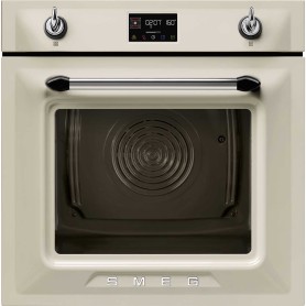 SMEG SOP6902S2PP Forno con funzione vapore, linea Victoria, panna, manopole, nicchia 60 x 60 cm