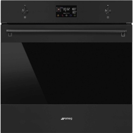 SMEG SOP6302S2PN Forno con funzione vapore, linea design Classici, nero opaco, manopole di comando, nicchia 60 x 60 cm