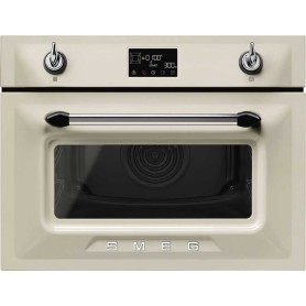 SMEG SO4902M1P Forno con microonde, linea Victoria, panna, manopola comandi, nicchia 60 x 45 cm