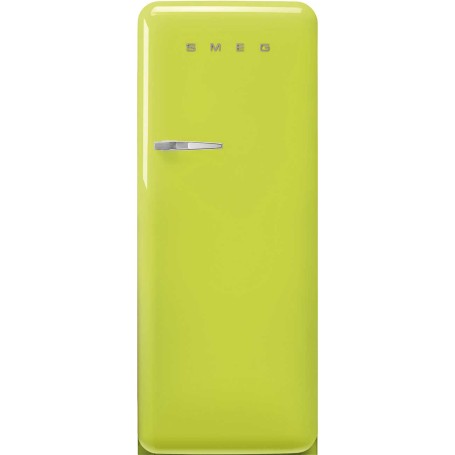 SMEG FAB28RLI6 Frigorifero da libera installazione con congelatore, design stile anni '50, verde lime, cerniera a sinistra