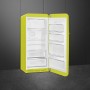SMEG FAB28RLI6 Frigorifero da libera installazione con congelatore, design stile anni '50, verde lime, cerniera a sinistra