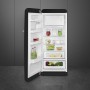 SMEG FAB28LBL6 Frigorifero da incasso con scomparto congelatore, design anni '50, Nero, Cerniera a sinistra