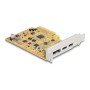 PCIe x4 Karte zu 1x ext. USB-C 10 Gbit/s B. + 1x extern USB-C DP Alt Mode (90161)