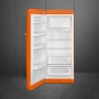 SMEG FAB28LOR6 Frigorifero da libera installazione con congelatore, linea di design Anni '50, Arancione, Cerniera a sinistra