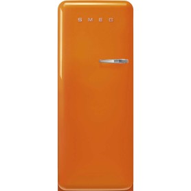SMEG FAB28LOR6 Frigorifero da libera installazione con congelatore, linea di design Anni '50, Arancione, Cerniera a sinistra