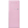 SMEG FAB28LPK6 Frigorifero da incasso con congelatore, linea di design Anni '50, Rosa Cadillac, cerniera a sinistra