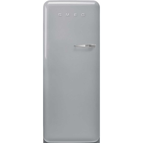 SMEG FAB28LSV6 Frigorifero da libera installazione con congelatore, linea di design Anni '50, argento, cerniera a sinistra
