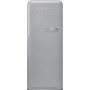 SMEG FAB28LSV6 Frigorifero da libera installazione con congelatore, linea di design Anni '50, argento, cerniera a sinistra
