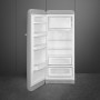SMEG FAB28LSV6 Frigorifero da libera installazione con congelatore, linea di design Anni '50, argento, cerniera a sinistra