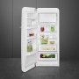 SMEG FAB28LWH6 Frigorifero da libera installazione con congelatore, linea di design Anni '50, bianco, cerniera a sinistra