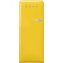 SMEG FAB28LYW6 Frigorifero da incasso con congelatore, design anni '50, giallo, cerniera a sinistra