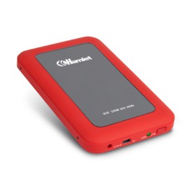 Hamlet USB 3.0 Mirror Disk box esterno per hard disk SATA 2,5'' rosso (HXD25U3MRD)