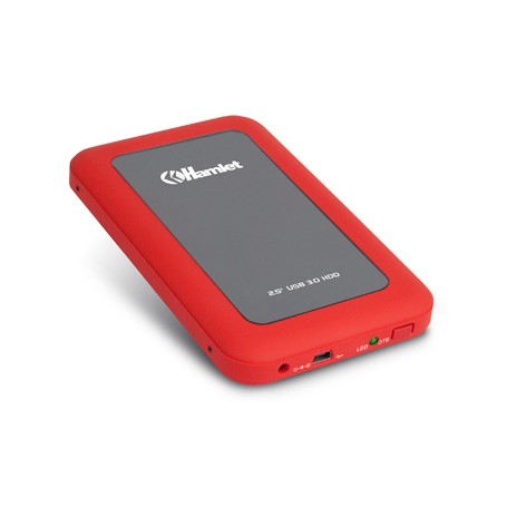 Hamlet USB 3.0 Mirror Disk box esterno per hard disk SATA 2,5'' rosso (HXD25U3MRD)