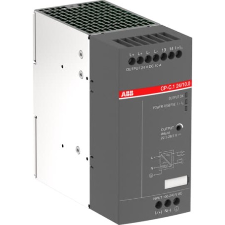 ABB CP-C.1 24/10.0 adattatore e invertitore Interno 240 W Nero, Grigio (1SVR360663R1001)
