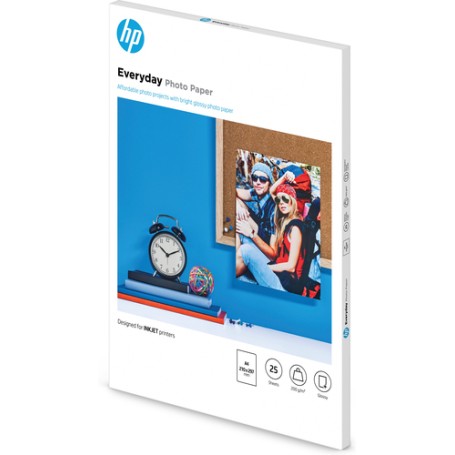 HP Confezione da 25 fogli carta fotografica lucida Everyday A4/210 x 297 mm (Q5451A)