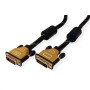 ROLINE 11.04.5513 cavo DVI 3 m DVI-D Nero, Oro (RO11.04.5513)