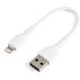 StarTech.com Cavo da USB-A a Lightning da 15cm bianco - Robusto e resistente cavo di alimentazione/sincronizzazi (RUSBLTMM15CMW)