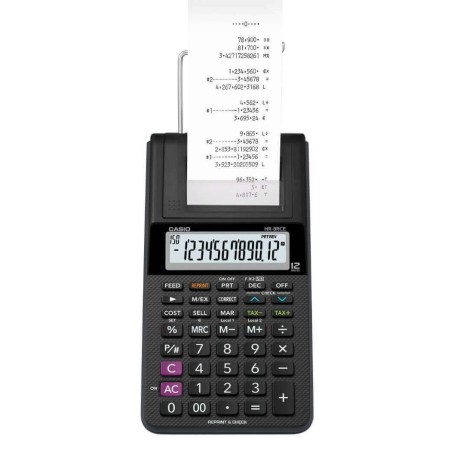 Casio HR-8RCE calcolatrice Desktop Calcolatrice con stampa Nero (HR-8RCE-W)