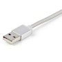 StarTech.com Cavo di ricarica multiplo USB da 1m - Adattatore da USB a Micro-USB o USB-C o Lightning per iPhone / iP (LTCUB1MGR)