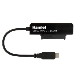 Hamlet Adattatore USB 3.1 Type-C to SATA III per collegare hard disk o unità SSD con Serial ATA (XADTC-SATA)