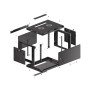 Lanberg WF01-6406-00B rack 6U Da parete Nero