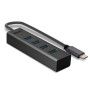 Lindy 43325 hub di interfaccia USB 3.2 Gen 1 (3.1 Gen 1) Type-C 5000 Mbit/s Grigio