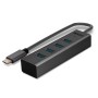 Lindy 43325 hub di interfaccia USB 3.2 Gen 1 (3.1 Gen 1) Type-C 5000 Mbit/s Grigio