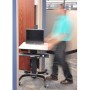 Ergotron WorkFit-C, Single LD Sit-Stand Workstation Nero, Grigio Carrello multimediale (24-215-085)